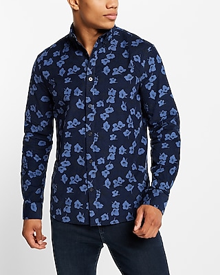 Floral Stretch Corduroy Shirt