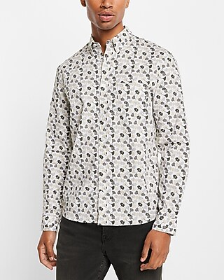 Floral Print Stretch Cotton Shirt