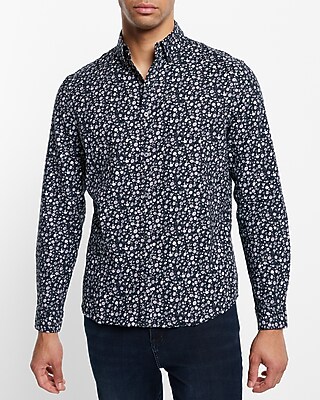 Floral Stretch Flannel Shirt