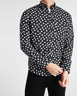 Floral Print Stretch Cotton Shirt