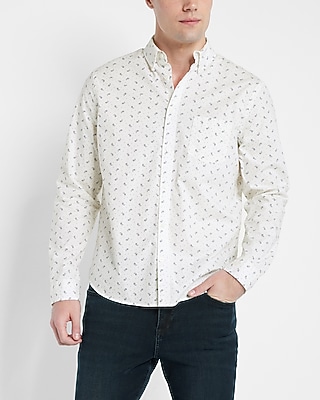 Paisley Print Stretch Cotton Shirt
