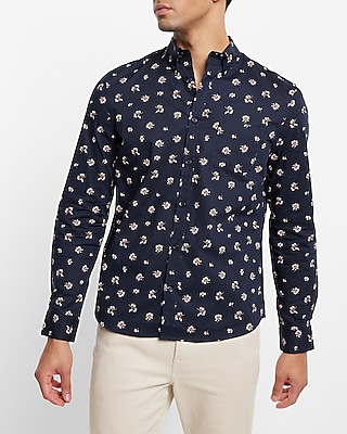 Floral Print Stretch Cotton Shirt