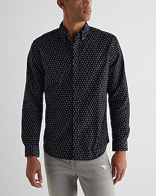 Diamond Geo Stretch Corduroy Shirt