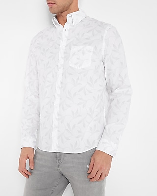 Floral Print Stretch Cotton Shirt
