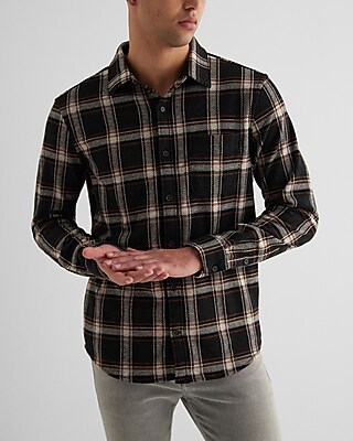 Plaid Sweater Flannel Shirt