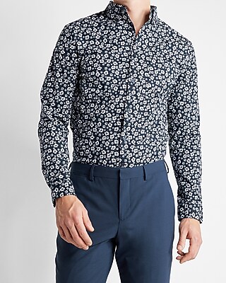 Floral Print Stretch Cotton Shirt