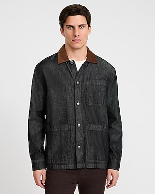 Denim Button Front Barn Jacket
