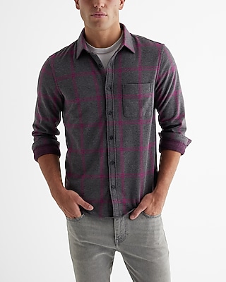 Plaid Sweater Flannel Shirt