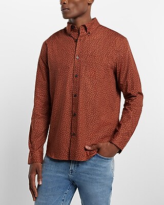 Floral Print Stretch Cotton Shirt