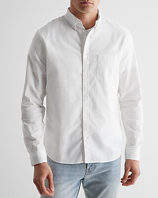 Solid Textured Cotton Shirt
