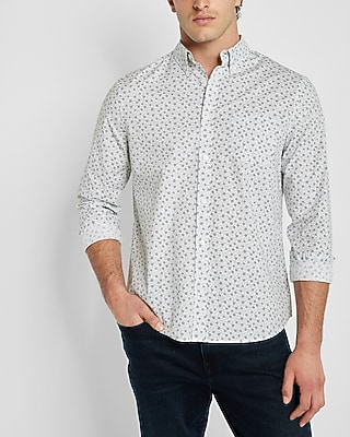 Floral Print Stretch Cotton Shirt