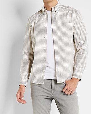 Plaid Stretch Cotton Shirt