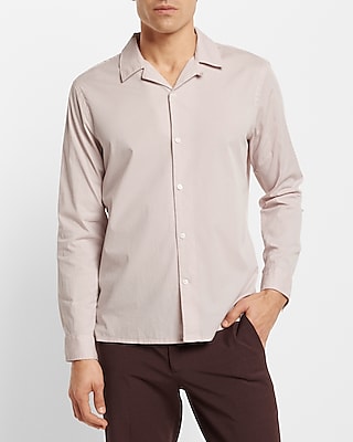 Big & Tall Light Weight Stretch Cotton Shirt Pink Men's XXL