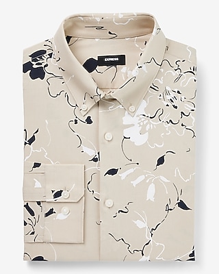 Extra Slim Painted Floral Stretch 1Mx Dress Shirt