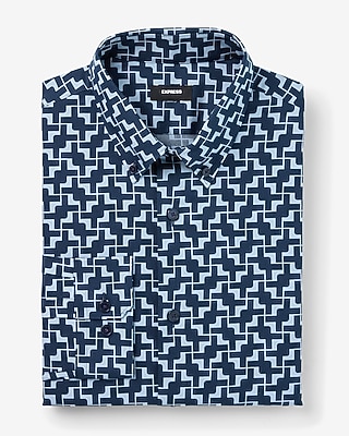 Slim Twist Geo Stretch 1Mx Dress Shirt