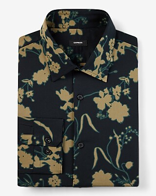 Extra Slim Abstract Floral Stretch 1Mx Dress Shirt