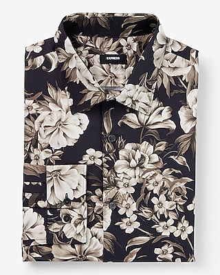 Extra Slim Painted Floral Stretch 1Mx Dress Shirt
