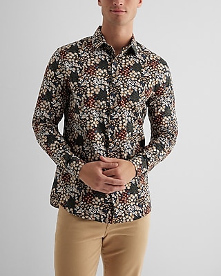 Slim Mixed Floral Stretch 1Mx Dress Shirt