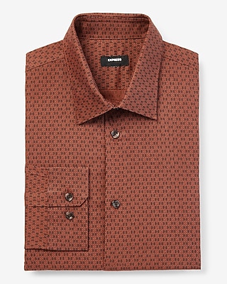 Extra Slim Geo Print Stretch 1Mx Dress Shirt