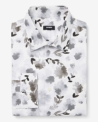 Extra Slim Watercolor Floral Stretch 1Mx Dress Shirt