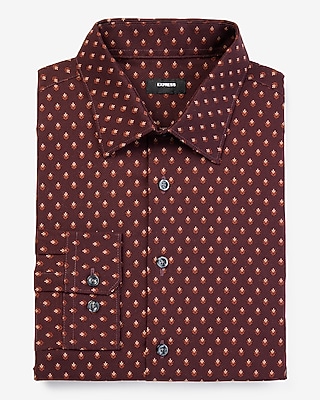Extra Slim Geo Print Stretch 1Mx Dress Shirt