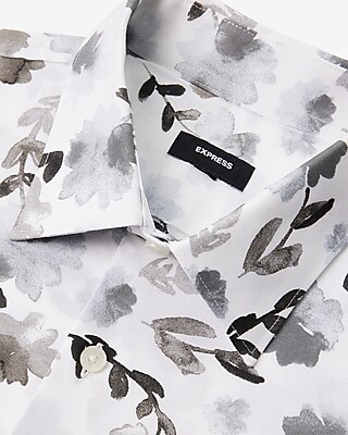 Slim Floral Print Stretch 1Mx Dress Shirt