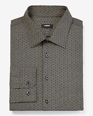 Extra Slim Geo Print Stretch 1Mx Dress Shirt