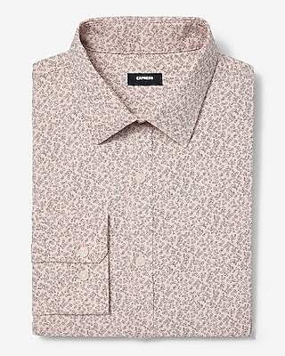 Slim Mini Floral Wrinkle-Resistant Everyday Performance Dress Shirt