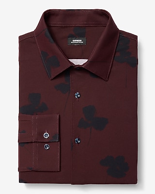 Slim Floral Stretch Modern Tech 1MX Dress Shirt