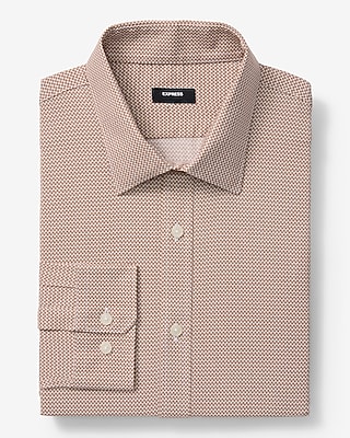 Slim Micro Geo Print Wrinkle-Resistant Everyday Performance Dress Shirt