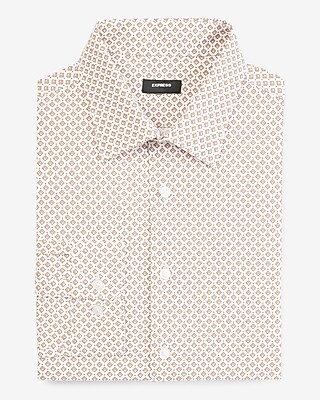 Slim Mini Geo Print Stretch 1Mx Dress Shirt
