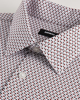 Slim Geo Print Stretch 1Mx Dress Shirt