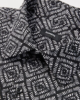 Slim Diamond Geo Stretch Modern Tech 1Mx Dress Shirt