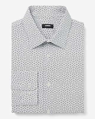 Slim Mini Geo Print Stretch 1Mx Dress Shirt