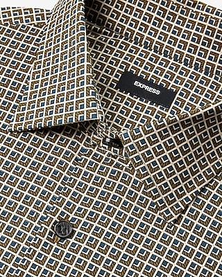 Extra Slim Box Geo Stretch 1Mx Dress Shirt