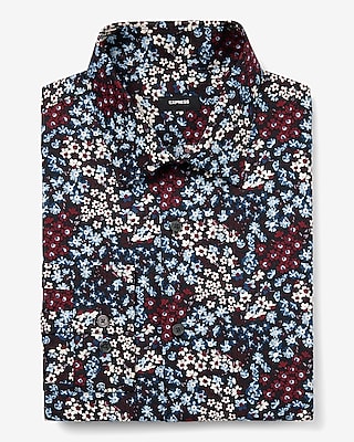 Extra Slim Mixed Floral Stretch 1Mx Dress Shirt