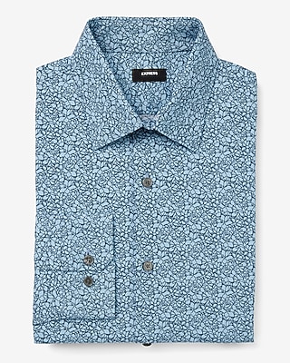 Slim Floral Print Stretch 1Mx Dress Shirt