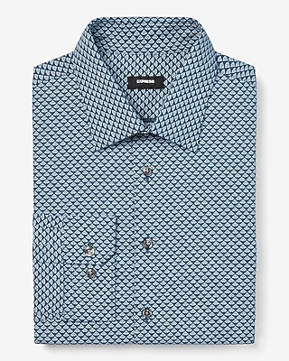 Slim Geo Print Stretch 1Mx Dress Shirt