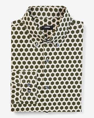 Extra Slim Geo Print Stretch 1Mx Dress Shirt