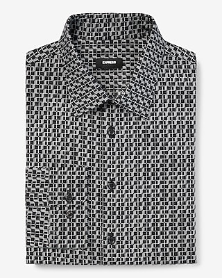 Extra Slim Geo Print Stretch 1Mx Dress Shirt
