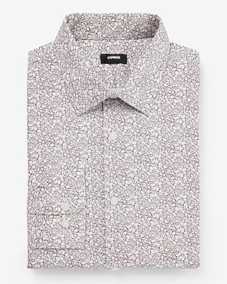 Classic Line Floral Stretch 1Mx Dress Shirt