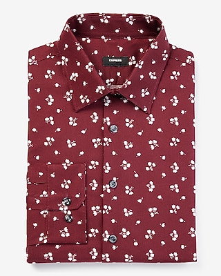 Extra Slim Floral Print Stretch 1Mx Dress Shirt