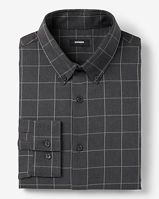 Slim Plaid Flannel 1Mx Dress Shirt