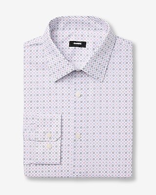 Slim Geo Print Cotton Stretch 1MX Dress Shirt