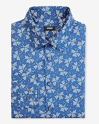 extra slim floral dress shirt