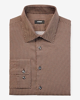 Extra Slim Diamond Print Stretch 1Mx Dress Shirt