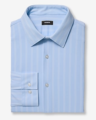 Slim Blue Striped Stretch Modern Tech 1MX Dress Shirt