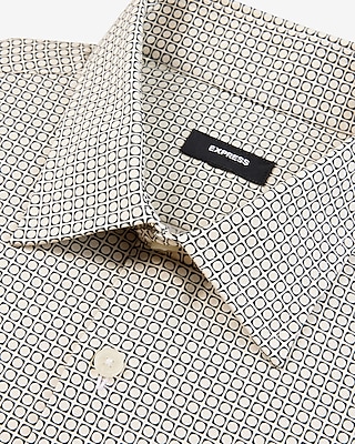 Extra Slim Circle Geo Print Stretch 1Mx Dress Shirt