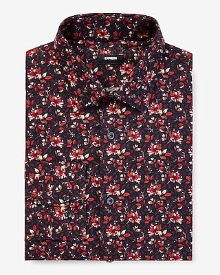 Slim Floral Print Stretch 1Mx Dress Shirt