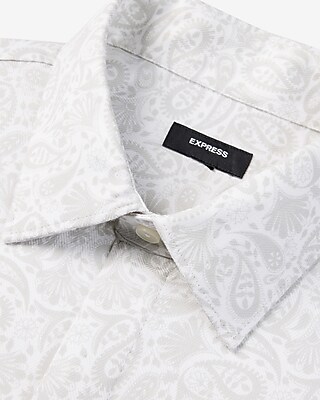 Slim Paisley Herringbone Stretch 1Mx Dress Shirt